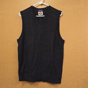 Jermyn & Bond Size M Dark Grey Merino Wool Blend Sweater Vest